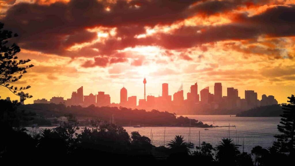 Sydney zonsondergang