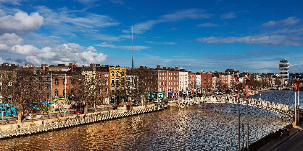 voetgangersbrug Dublin