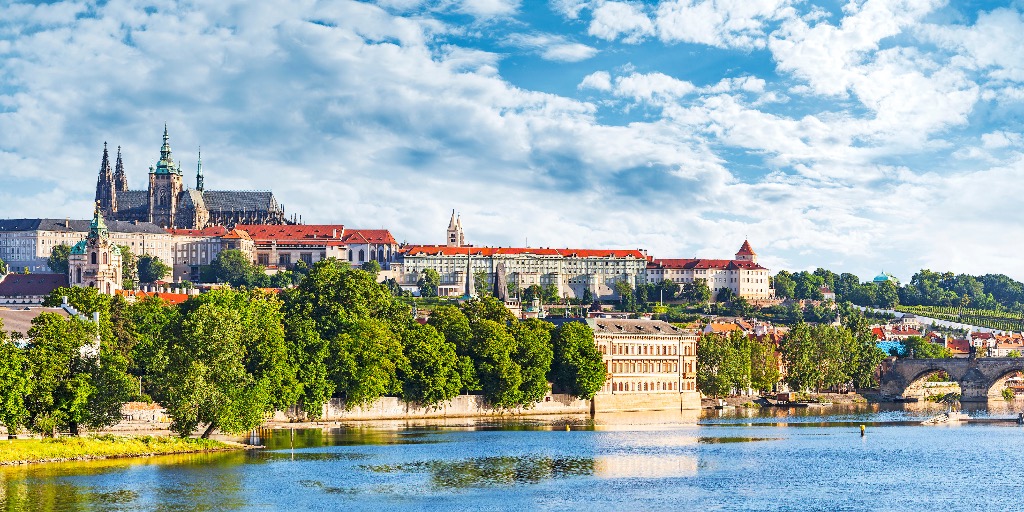 Panoramisch uitzicht op Praag